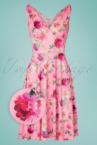 Bunny - Ana Rose Dress Années 50 en Rose