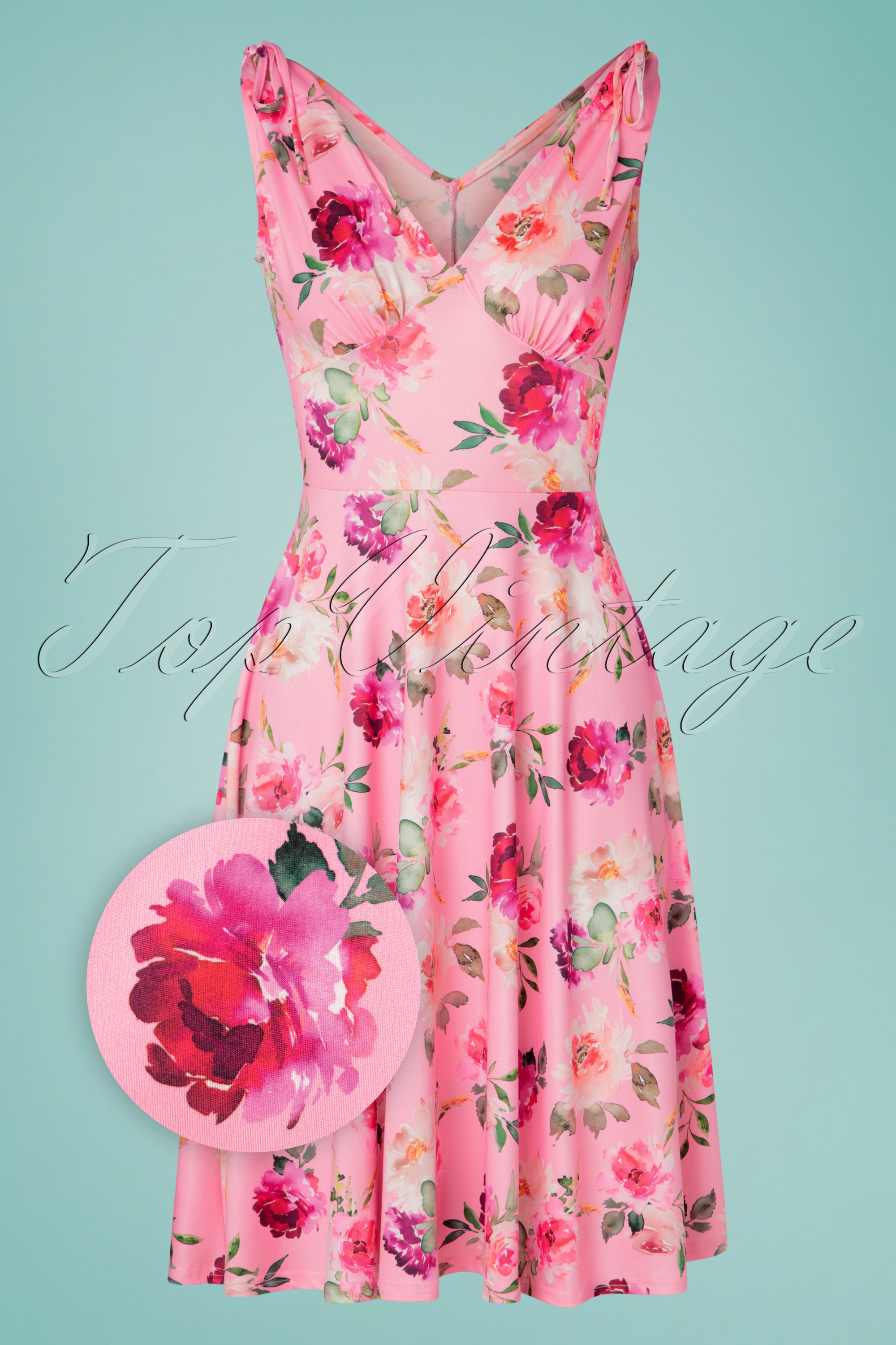 50s Ana Rose Dress in Pink