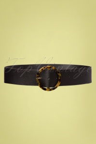 Collectif Clothing - 60s Sabine Tortoise Belt in Black