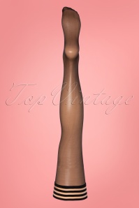 Couture Ultimates - 50s Perfectly Sheer Tri Band Hold Ups in Black 2