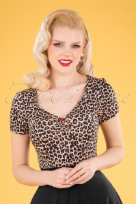 Vive Maria - 50s Wild Rose Shirt in Leopard