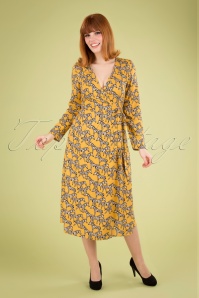 Tailor & Twirl by Tatyana - Samantha Swing-Kleid in Grün mit Blumenmuster
