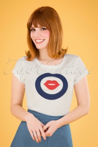 Mademoiselle YéYé - 60s With Kisses T-Shirt in White