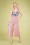 Paper Dolls - 60s Phoebe Floral Culotte Jumpsuit in Powder Pink