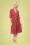 Collectif Clothing - Lauren Harlequin geruite jurk in rood 2