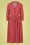 Collectif Clothing - Lauren Harlequin Check Dress Années 70 en Rouge