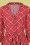 Collectif Clothing - Lauren Harlequin Check Dress Années 70 en Rouge 3