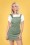 Bright and Beautiful - 60s Lena Corduroy Pinafore Dress in Sage 2