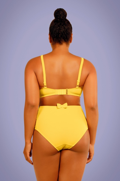 Parfait - Vivien High Waist Bikini Bottom Années 50 en Goutte de Citron 5