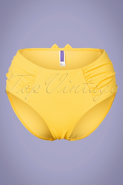 Parfait - Vivien High Waist Bikini Bottom Années 50 en Goutte de Citron