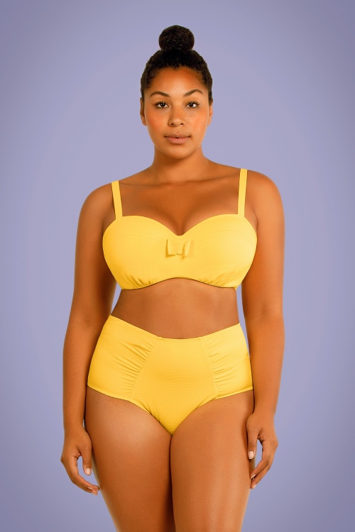 Parfait - Vivien Bikinihose mit hoher Taille in Lemon Drop 3