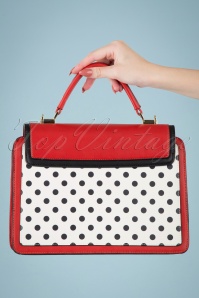 Banned Retro - 50s Chloe Polkadot Handbag in Red 4