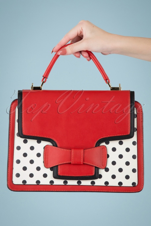 Banned Retro - 50s Chloe Polkadot Handbag in Red