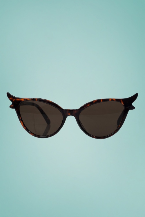 Banned Retro - Salome Sunglasses Années 50 en Brun 2