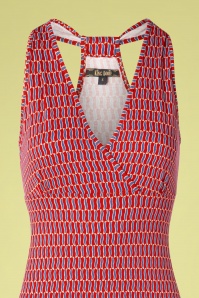 King Louie - Friuli T-Back jurk in chili rood 3