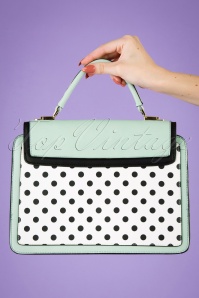 Banned Retro - 50s Chloe Polkadot Handbag in Mint 5