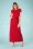 King Louie - Sally Little Dots Maxi Dress Années 70 en Rouge Piment