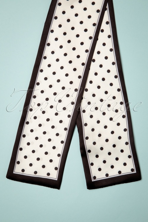 Banned Retro - 50s Lucky Charm Scarf in White 2
