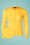 King Louie - Oyster Fusion Roundneck Cardigan Années 40 en Jaune