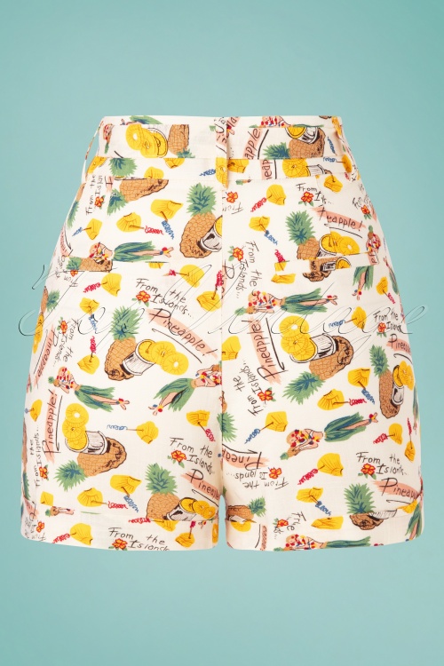King Louie - 50s Roisin Punch Shorts in Cream 4