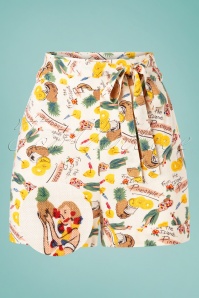 King Louie - 50s Roisin Punch Shorts in Cream