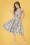 Smashed Lemon - Janine Lemon Floral Maxi Dress Années 70 en Blanc et Vert