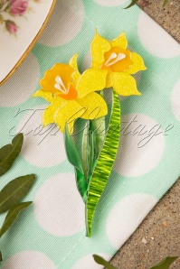Erstwilder - Garden Goddess Daffodil Brooch Années 50