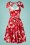 Victory Parade - TopVintage exclusive ~ 50s Sissy Packed Roses Swing Dress in Red 5