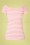 Steady Clothing - 50s Sandra Dee Striped Top in Pink and Ivory 2