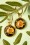 Goldplated Dried Flower Earrings Années 70 en Noir et Miel
