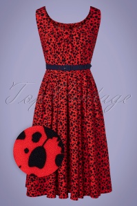 Miss Candyfloss - Flava Rose Swing-Kleid in Rot 3