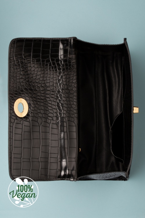 Charlie Stone - Versailles Handbag Années 50 en Noir 4