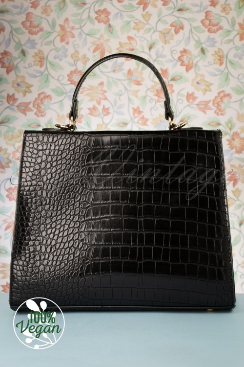 Charlie Stone - 50s Versailles Handbag in Black 5