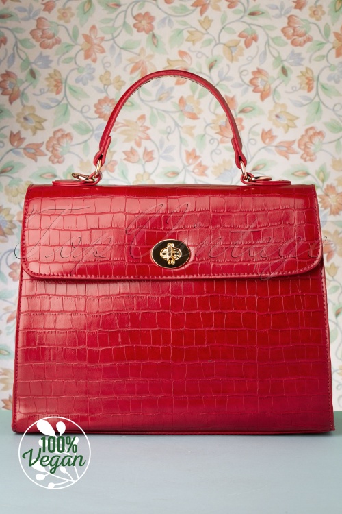 Charlie Stone - 50s Versailles Handbag in Red