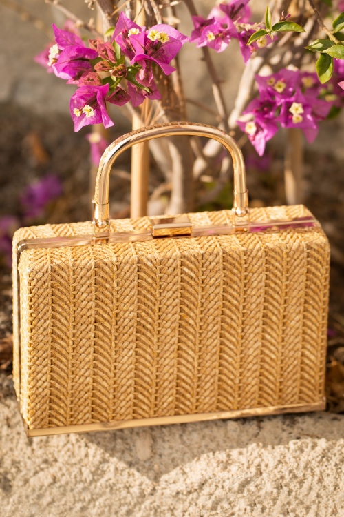 Charlie Stone - 50s Kythira Clutch Bag in Natural
