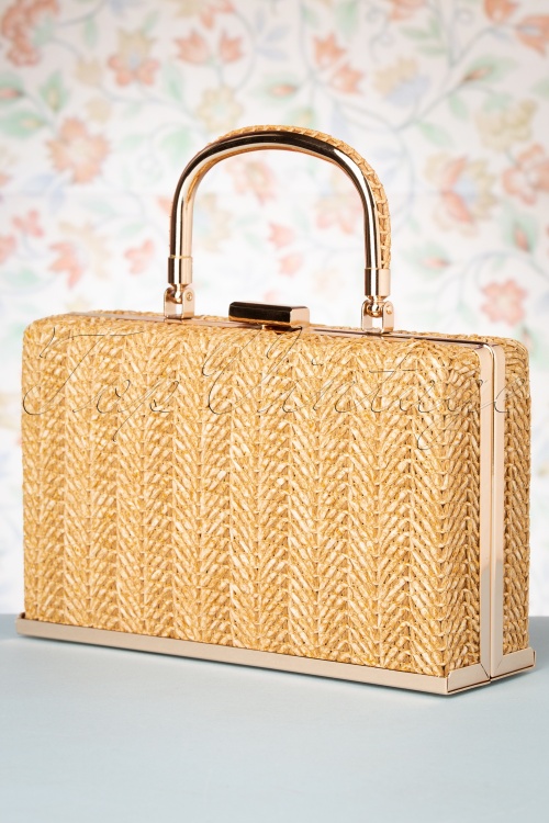Charlie Stone - 50s Kythira Clutch Bag in Natural 5