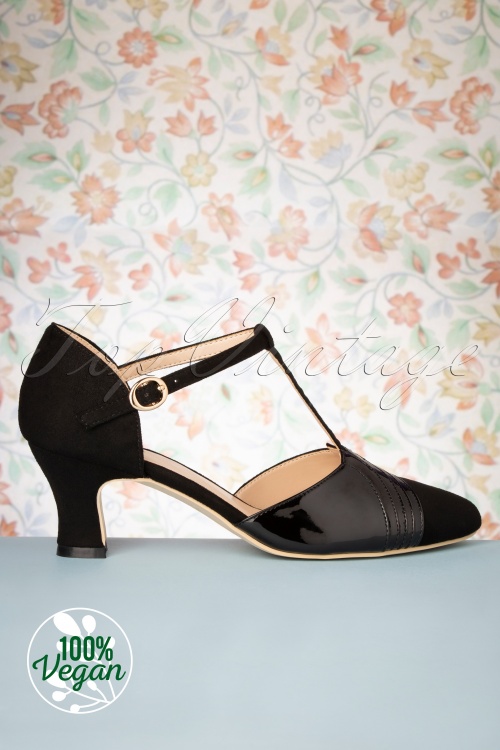 Charlie Stone - 40s New York Luxe Pumps in Black  6