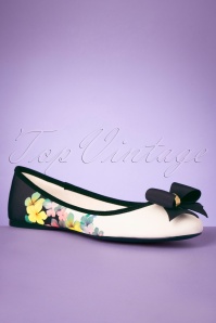 Ted Baker - 50s Blossom Bow Flats in Black and White