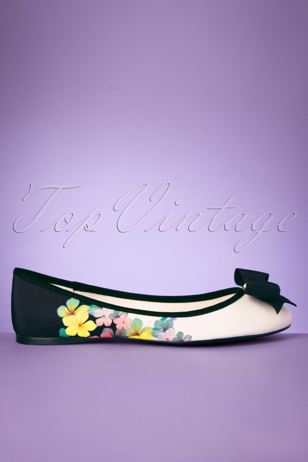 ted baker black flats with bow