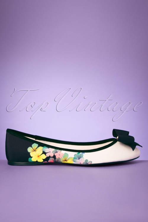 Ted Baker - 50s Blossom Bow Flats in Black and White 4