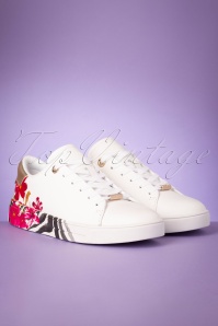 Ted Baker - 50s Lennec Floral Sneakers in Ivory 5
