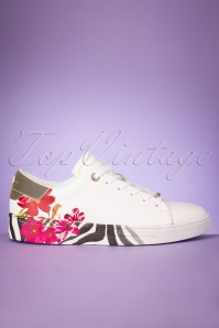 Ted Baker - 50s Lennec Floral Sneakers in Ivory 3