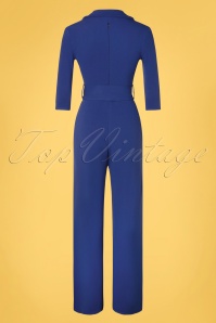 Vintage Chic for Topvintage - Denysa jumpsuit in koningsblauw 2