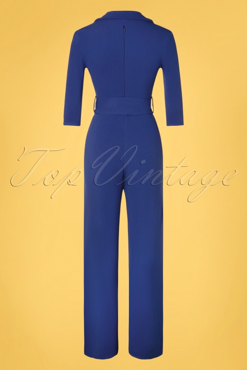 Vintage Chic for Topvintage - 50s Denysa Jumpsuit in Royal Blue 2