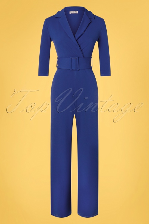 Vintage Chic for Topvintage - Denysa Jumpsuit Années 50 en Bleu Roi