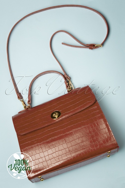 Charlie Stone - 50s Versailles Handbag in Walnut 2