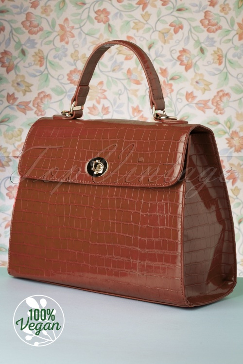 Charlie Stone - 50s Versailles Handbag in Walnut 3