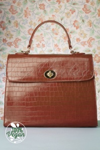 Charlie Stone - 50s Versailles Handbag in Walnut