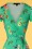 Smashed Lemon - 60s Robin Floral Dress in Turquoise 3