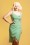 Daisy Dapper - Vivi geruite pencil jurk in groen 2